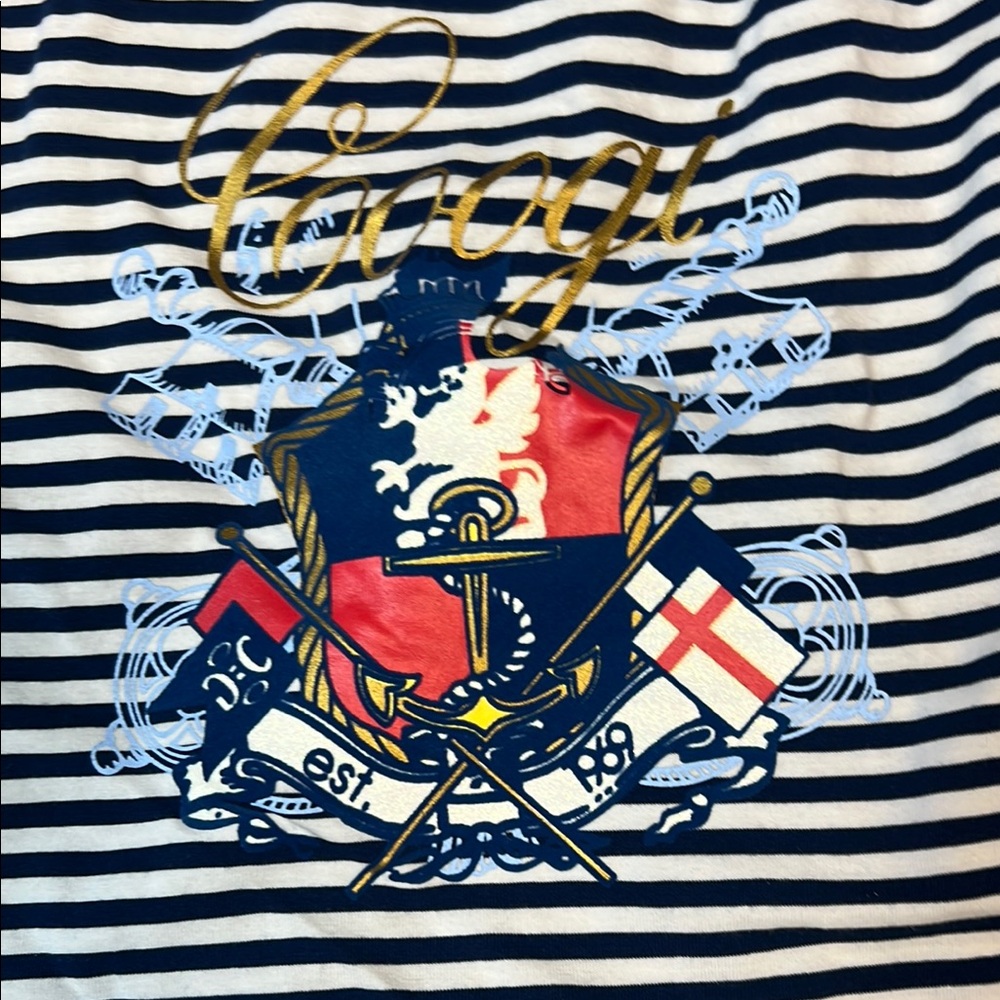 Coogi Navy Striped Kids‎ Shirt